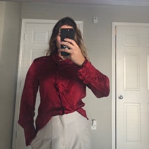 Silk Oscar De La Renta button up